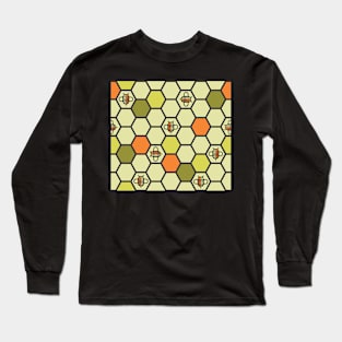 Avocado Shag Retro Bees Long Sleeve T-Shirt